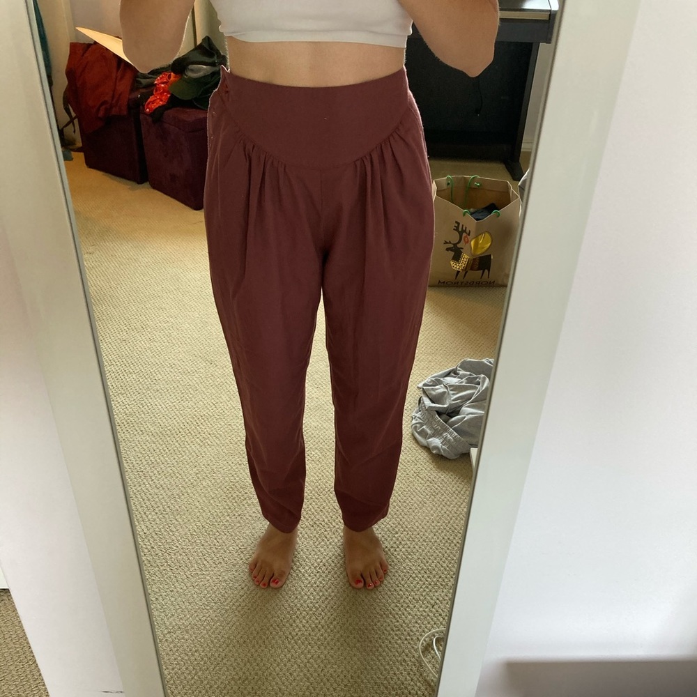 Rust color soft trouser